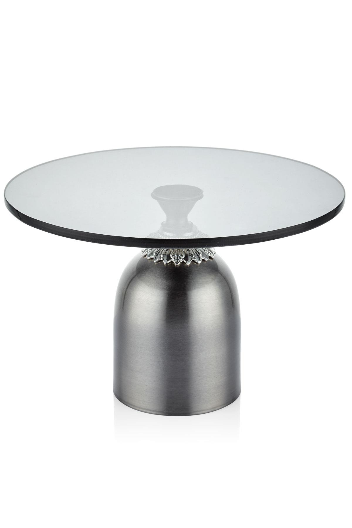 Metal Ayaklı Cam Sunumluk Gümüş Eskitme 27*27*17,5 Cm Metal Ayaklı Cam Sunumluk Gümüş Eskitme 27*27*17,5 Cm