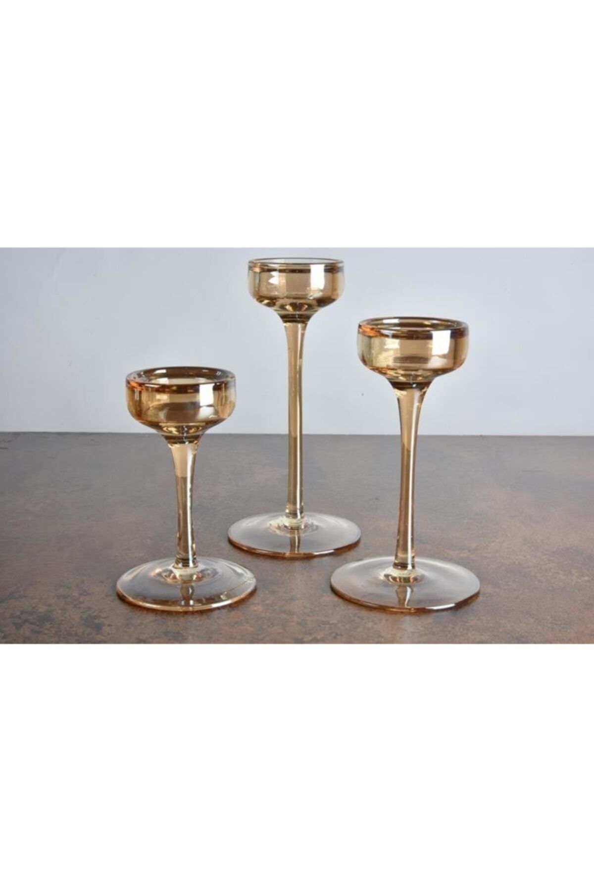 Seta Crystal Amber 3Lü Mumluk Set 24*21*17 Cm Seta Crystal Amber 3Lü Mumluk Set 24*21*17 Cm