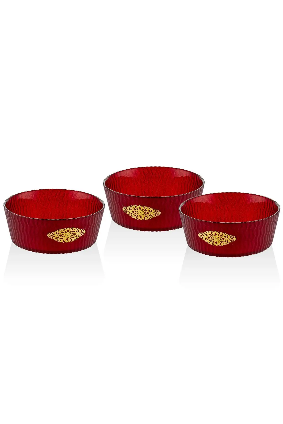 Kase 3lü Kırmızı 13*13*4,5 Cm Kase 3lü Kırmızı 13*13*4,5 Cm