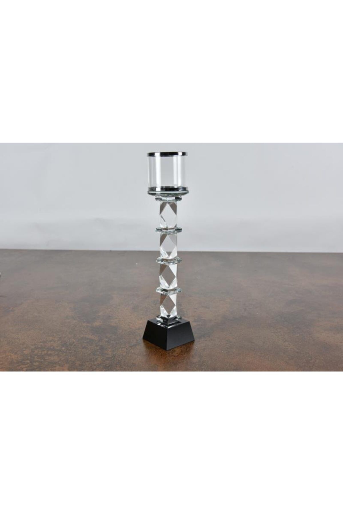 Seta Shine Cubes Camlı Şamdan-L 28*7 Cm Seta Shine Cubes Camlı Şamdan-L 28*7 Cm