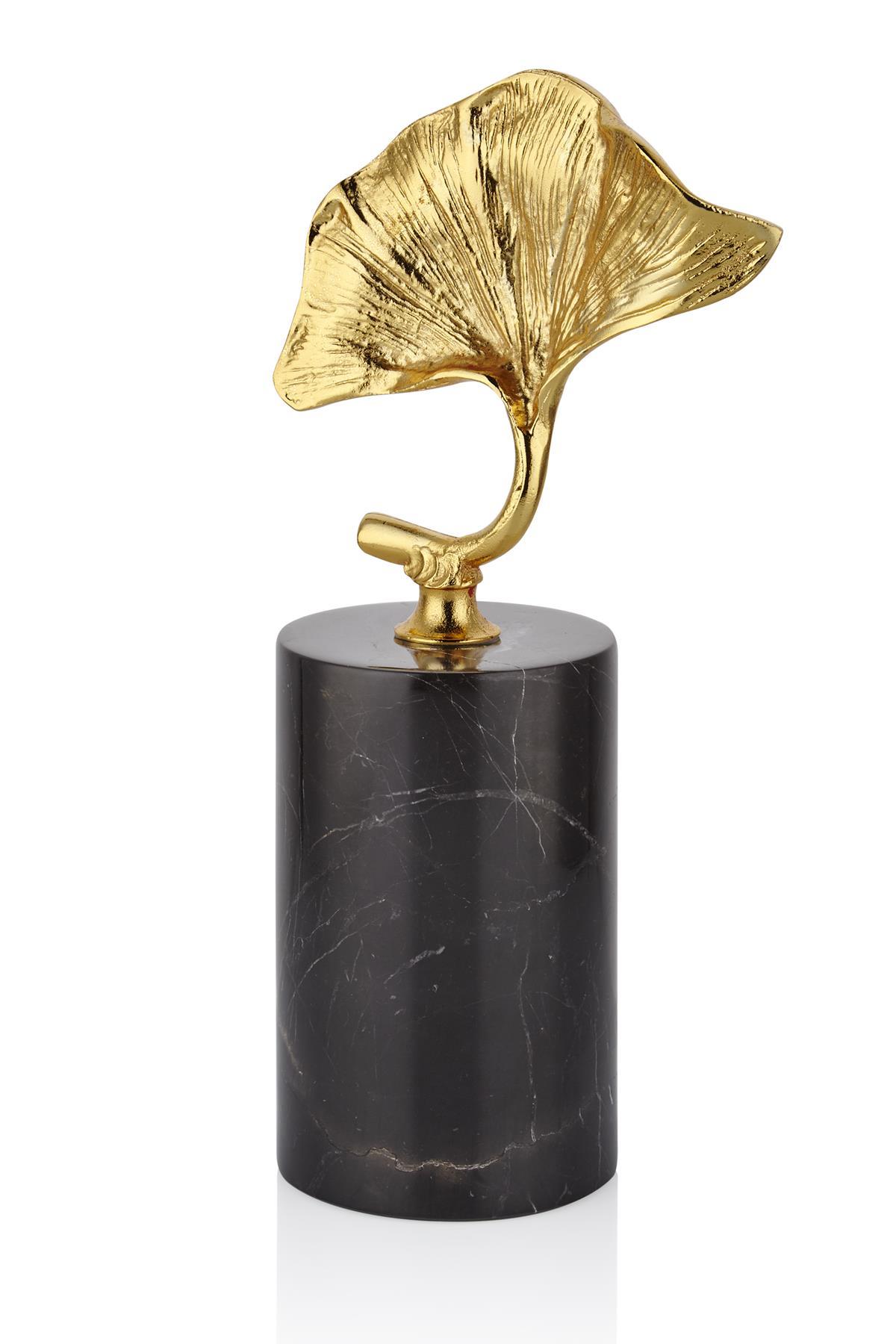 Evza Mermer Kaideli Dekoratif Gingko 9*15*29 Cm Evza Mermer Kaideli Dekoratif Gingko 9*15*29 Cm