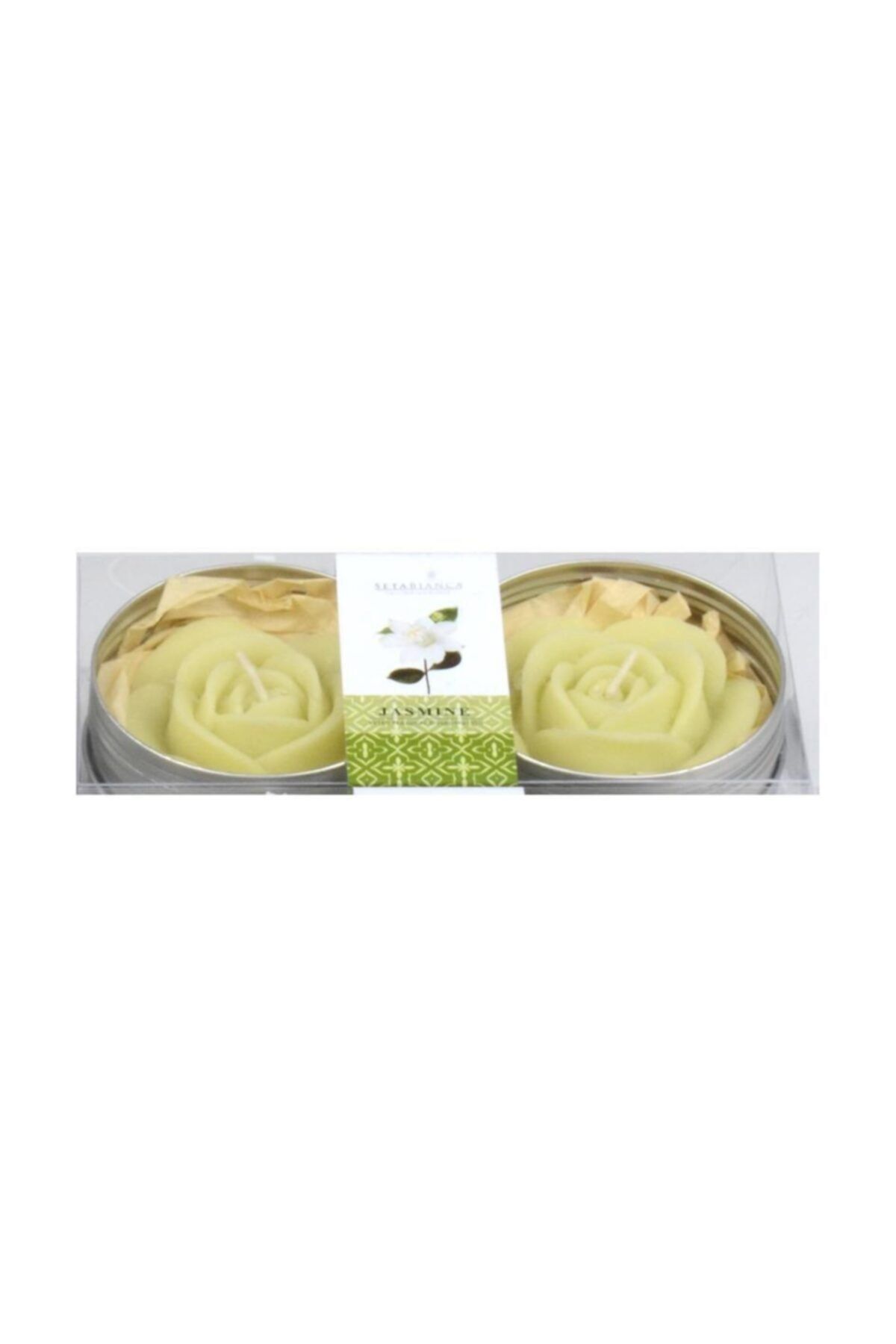 Seta Aroma Mum Kokulu Metal Güllü 2Li Jasmıne 17*8.5*4Cm Seta Aroma Mum Kokulu Metal Güllü 2Li Jasmıne 17*8.5*4Cm