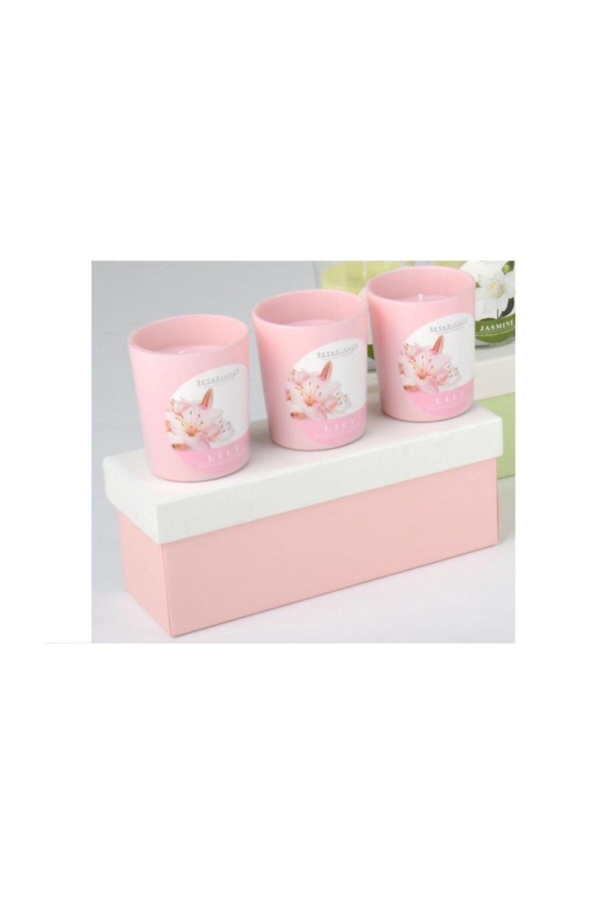 Seta Aroma Mum Kokulu Cam Kutu 3Lü Lıly 18.4*7*7.5Cm Seta Aroma Mum Kokulu Cam Kutu 3Lü Lıly 18.4*7*7.5Cm