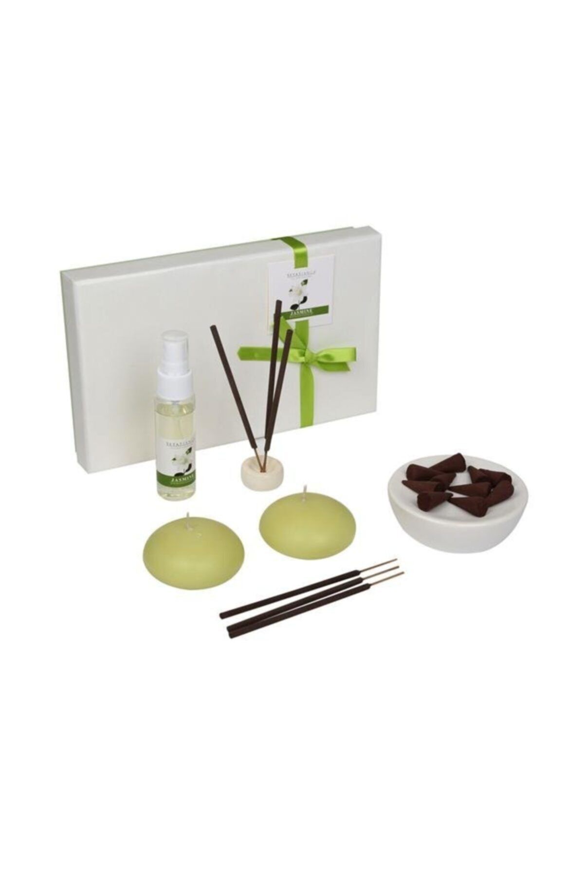 Seta Aroma Kokuluk Set 2Li Mum Tütsü Jasmıne 25*11*8Cm Seta Aroma Kokuluk Set 2Li Mum Tütsü Jasmıne 25*11*8Cm