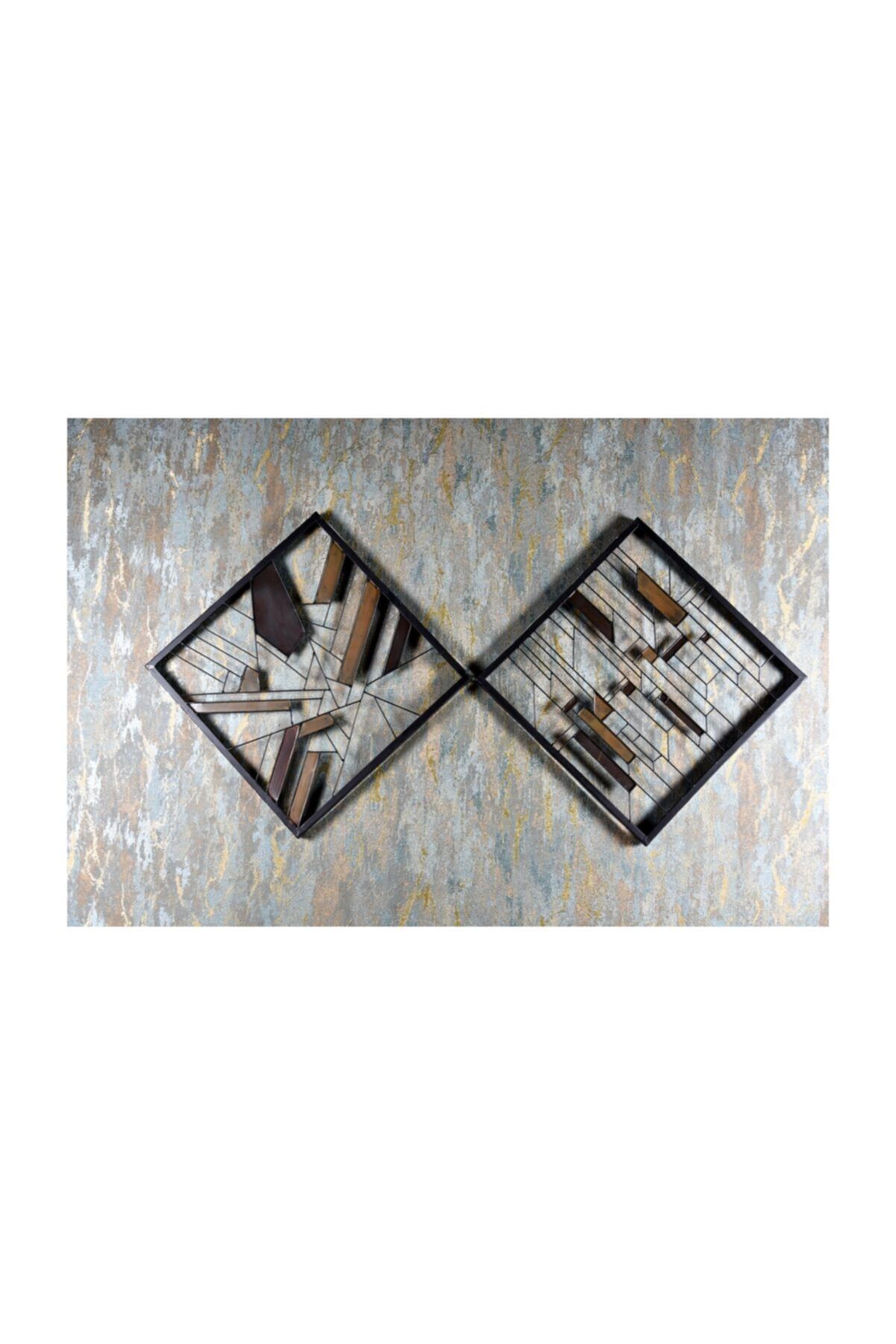 Seta Wooden Lınes 2Li Kare Duvar Dekoru 50*50 Cm Seta Wooden Lınes 2Li Kare Duvar Dekoru 50*50 Cm