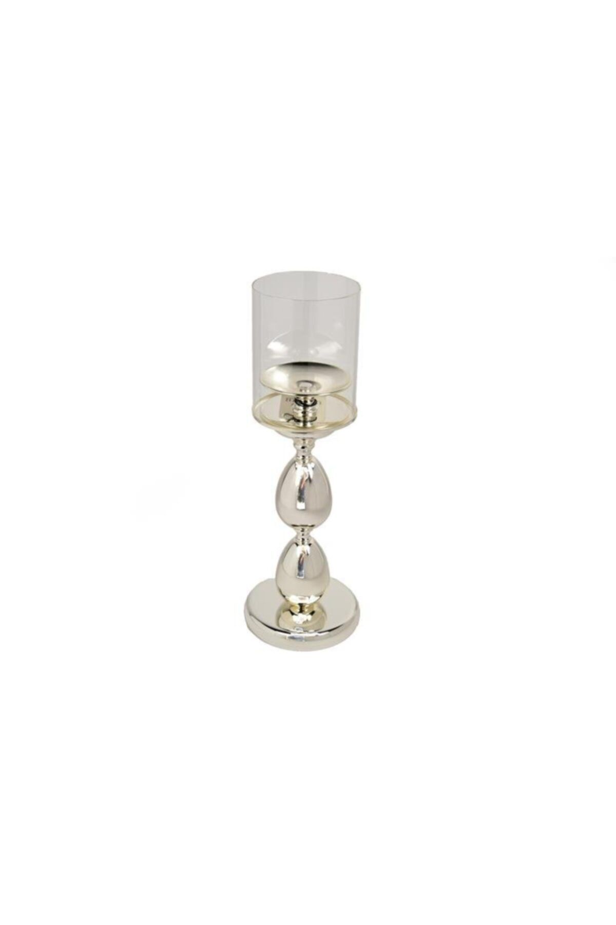 Seta Regina Mumluk Boğumlu Sılver Büyük 15X15X44 Cm Seta Regina Mumluk Boğumlu Sılver Büyük 15X15X44 Cm