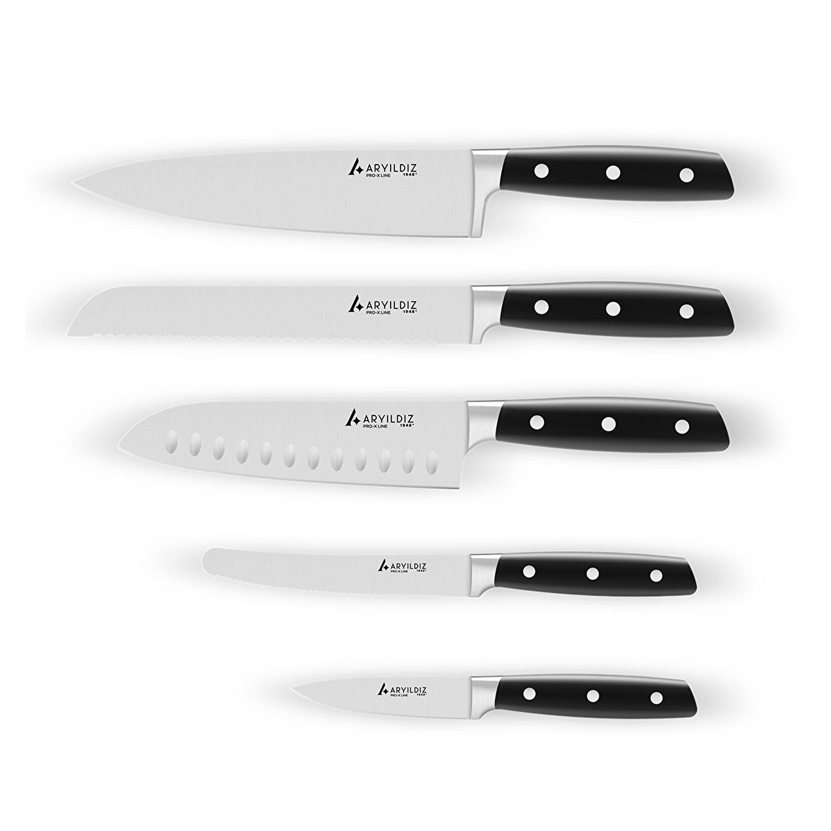 Aryıldız Pro-X Line Blok Bıçak Set 6 Parça Aryıldız Pro-X Line Blok Bıçak Set 6 Parça