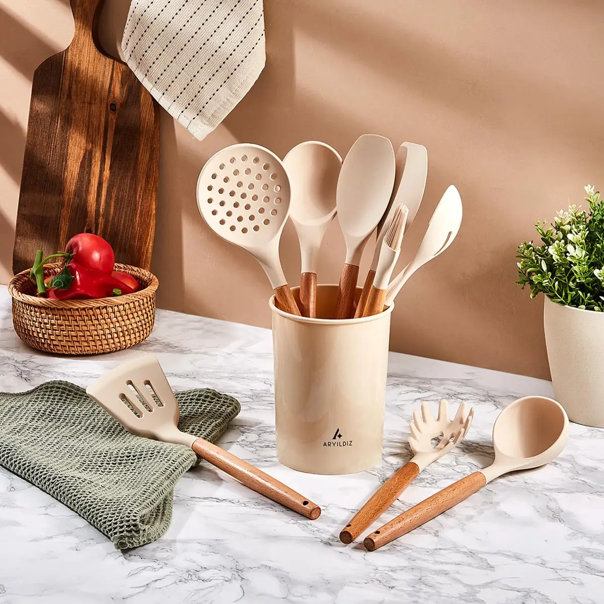 Aryıldız Sanda 10 Parça Yemek Hazırlık Servis Seti - Utensil Set Aryıldız Sanda 10 Parça Yemek Hazırlık Servis Seti - Utensil Set