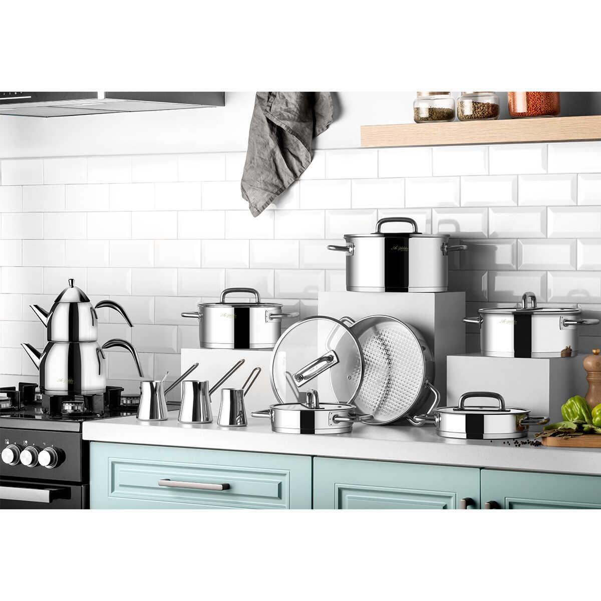 Aryıldız Studio Prestige 20 Parça İdeal Tencere Seti Aryıldız Studio Prestige 20 Parça İdeal Tencere Seti