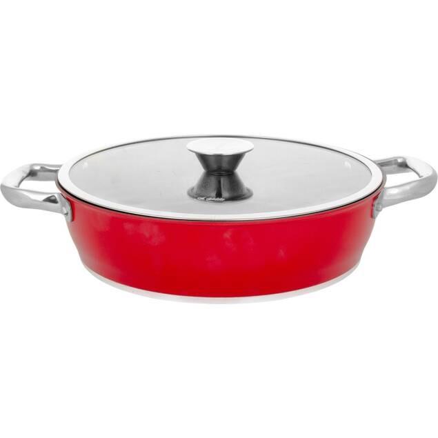 Aryıldız Trendy Induction Prestige Basık Tencere Kırmızı 26 Cm Aryıldız Trendy Induction Prestige Basık Tencere Kırmızı 26 Cm