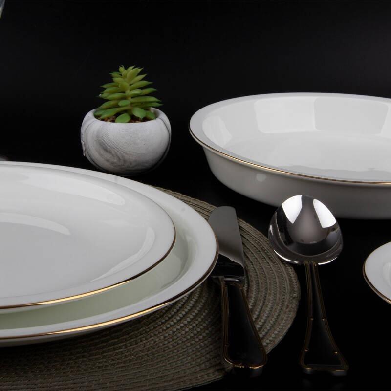 Evaliza Alaia Black Gold Line 12 Kişilik 60 Parça Yemek Takımı Evaliza Alaia Black Gold Line 12 Kişilik 60 Parça Yemek Takımı
