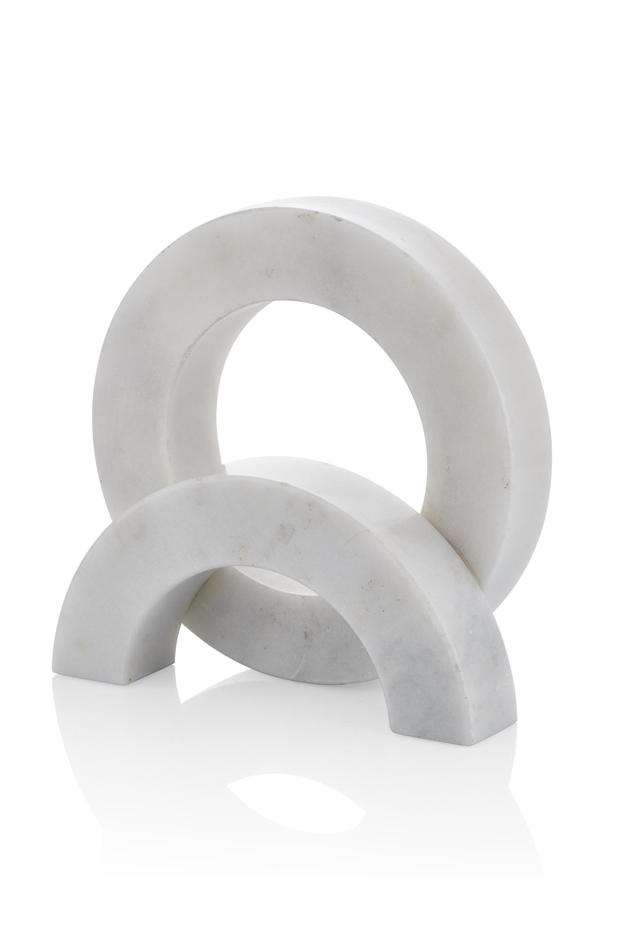 Evza Mermer Kesişen Halkalar Beyaz 6,5*16*16 Cm Evza Mermer Kesişen Halkalar Beyaz 6,5*16*16 Cm