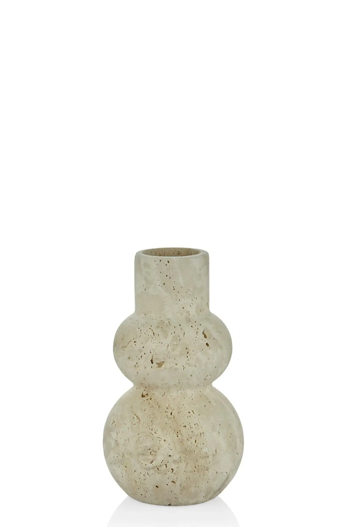 Evza Mermer Traverten Knotty Vazo 12*12*21 Cm Evza Mermer Traverten Knotty Vazo 12*12*21 Cm