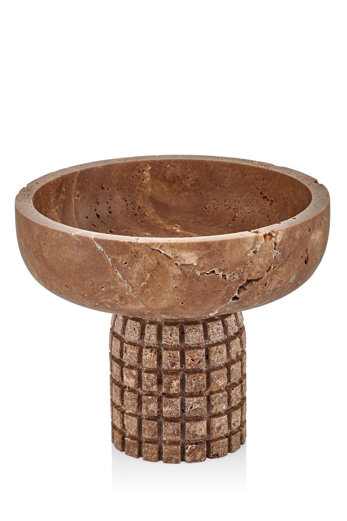 Evza Traverten Ekose Ayaklı Sunum Tabağı Kahverengi 18*18*15 Cm Evza Traverten Ekose Ayaklı Sunum Tabağı Kahverengi 18*18*15 Cm