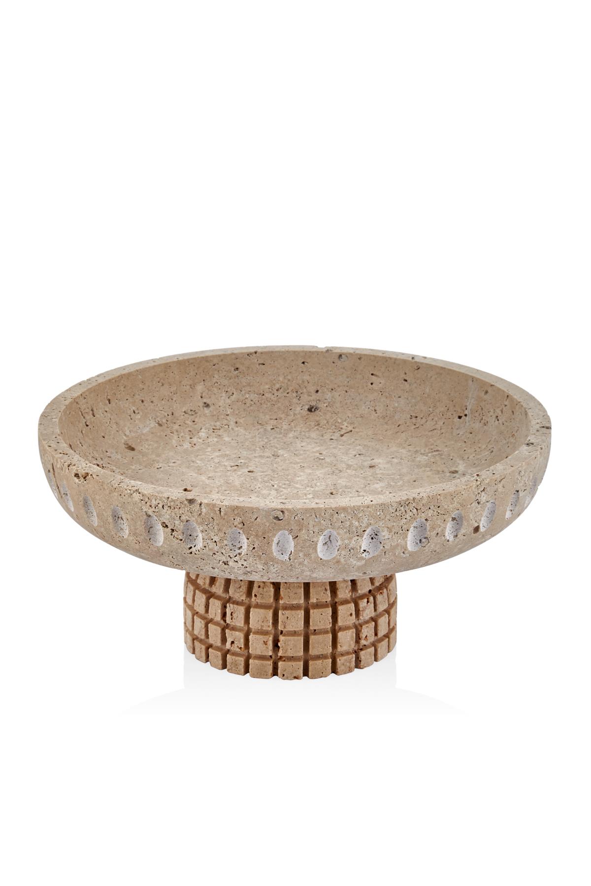 Evza Traverten Ekose Ayaklı Sunum Tabağı Krem 27*27*12 Cm Evza Traverten Ekose Ayaklı Sunum Tabağı Krem 27*27*12 Cm