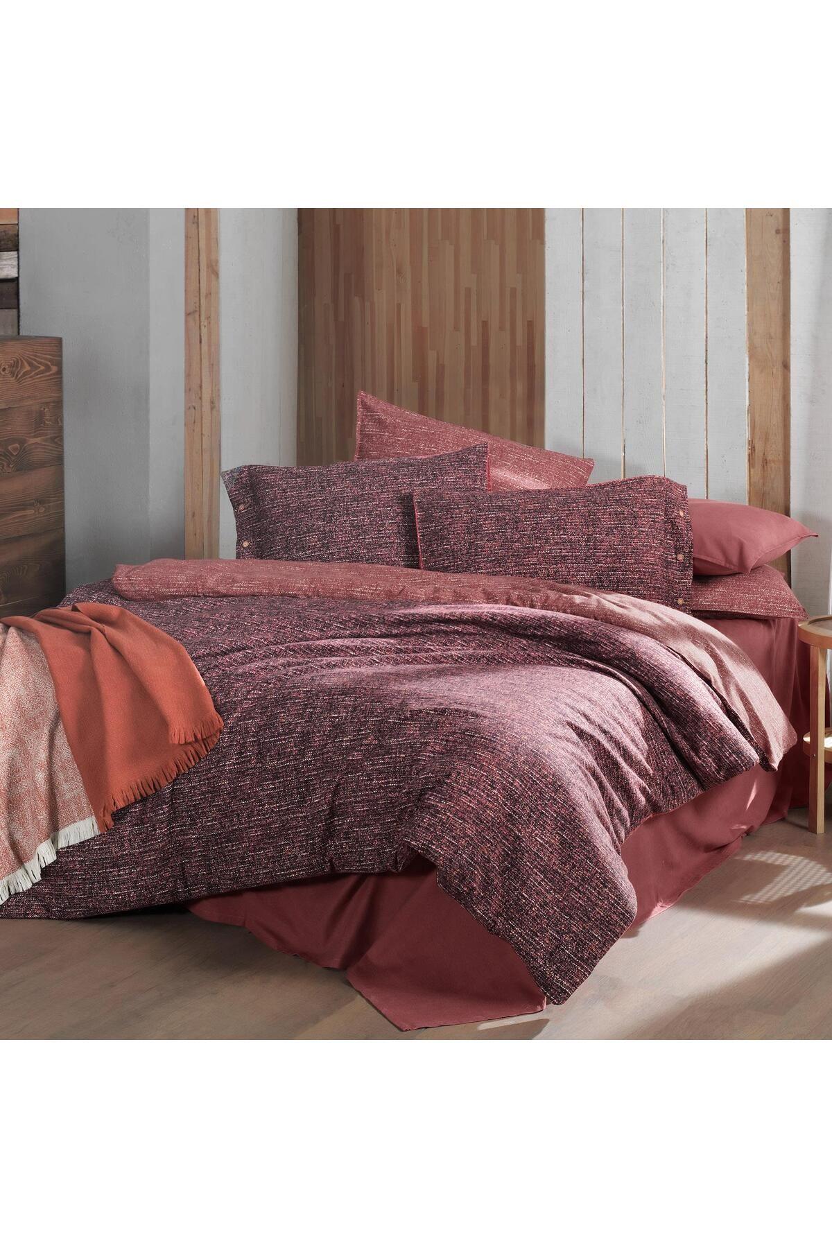 Glamis Tek Kişilik %100 Pamuk Flanel (Pazen) Nevresim Takımı Bordo Glamis Tek Kişilik %100 Pamuk Flanel (Pazen) Nevresim Takımı Bordo
