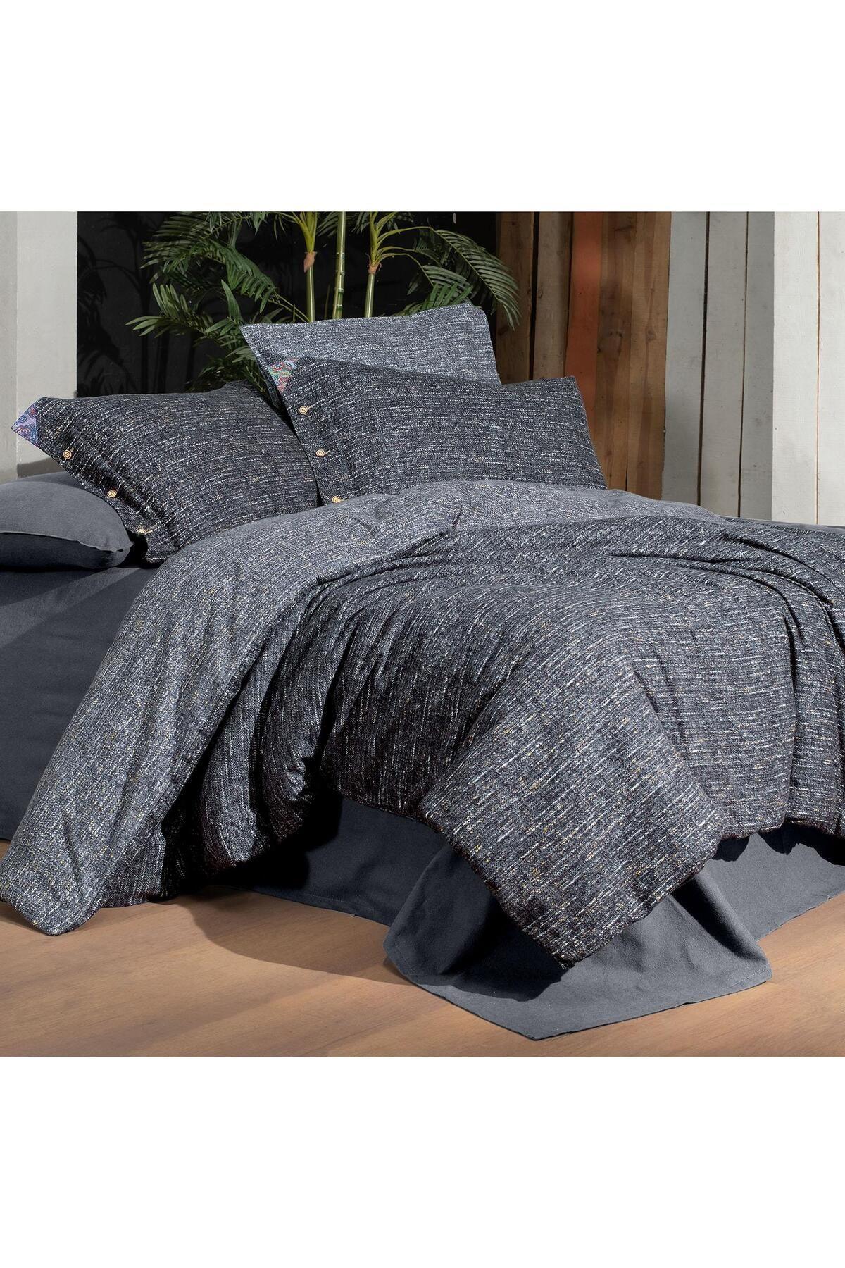 Glamis Tek Kişilik %100 Pamuk Flanel (Pazen) Nevresim Takımı Gri Glamis Tek Kişilik %100 Pamuk Flanel (Pazen) Nevresim Takımı Gri
