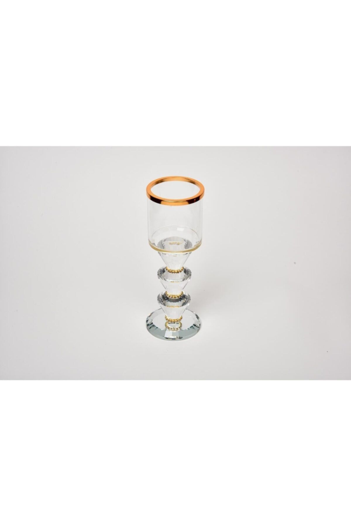 Seta Shine Kristal Şamdan İnce Taşlı Gold Orta 7X19.5 Cm Seta Shine Kristal Şamdan İnce Taşlı Gold Orta 7X19.5 Cm