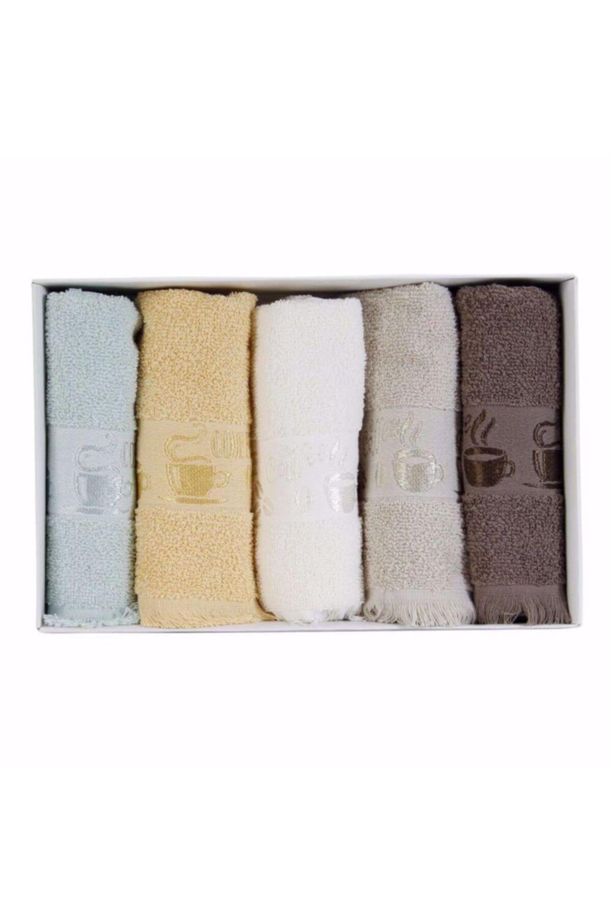 Laura Bella Coffee Premium 5 li Havlu Seti 30*50cm Laura Bella Coffee Premium 5 li Havlu Seti 30*50cm