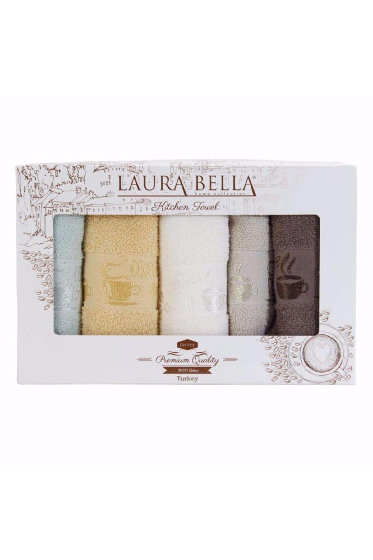 Laura Bella Coffee Premium 5 li Havlu Seti 30*50cm Laura Bella Coffee Premium 5 li Havlu Seti 30*50cm