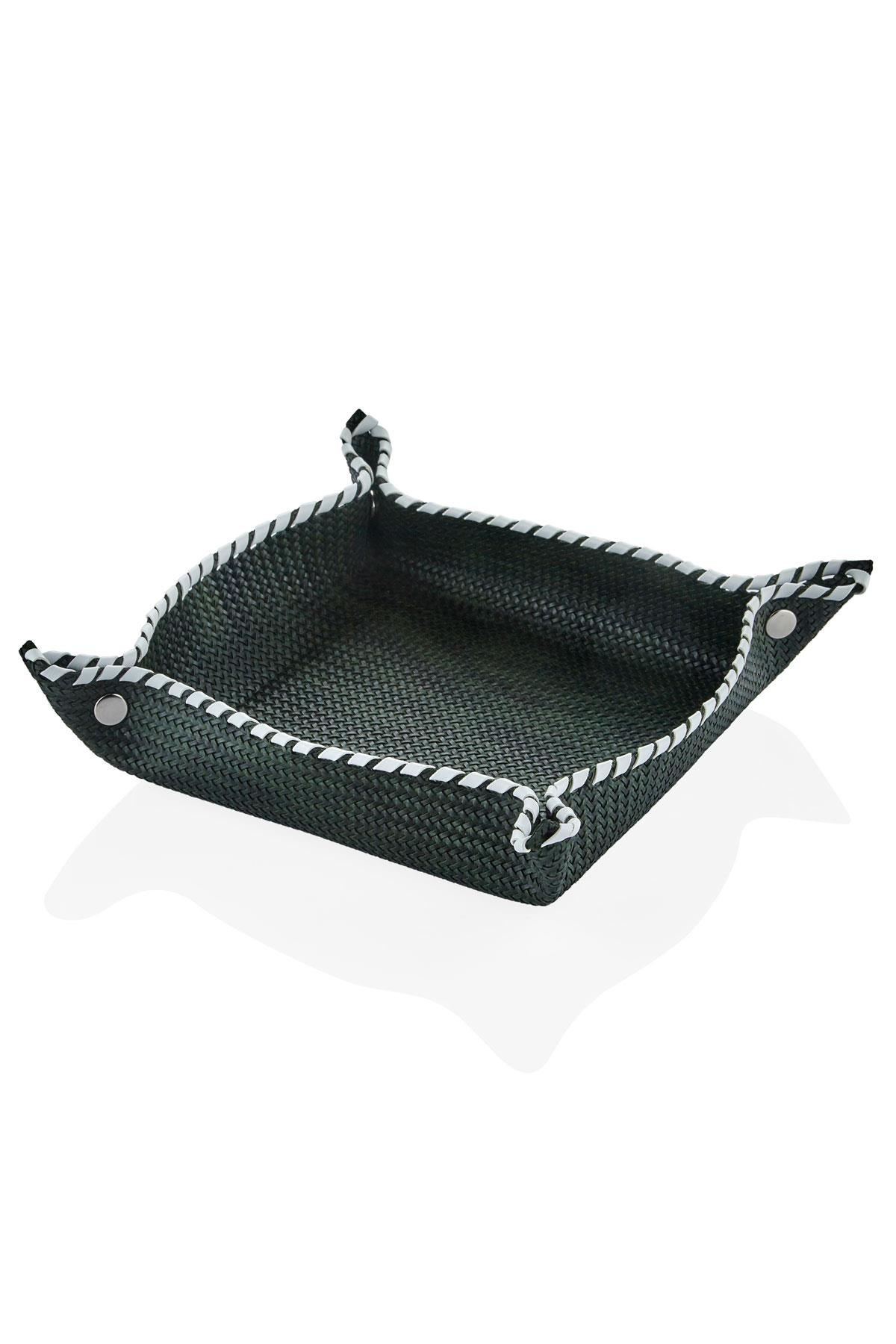 Luxe Faux Kare Vegan Deri Ekmeklik Yeşil 31*31*6 Cm Luxe Faux Kare Vegan Deri Ekmeklik Yeşil 31*31*6 Cm