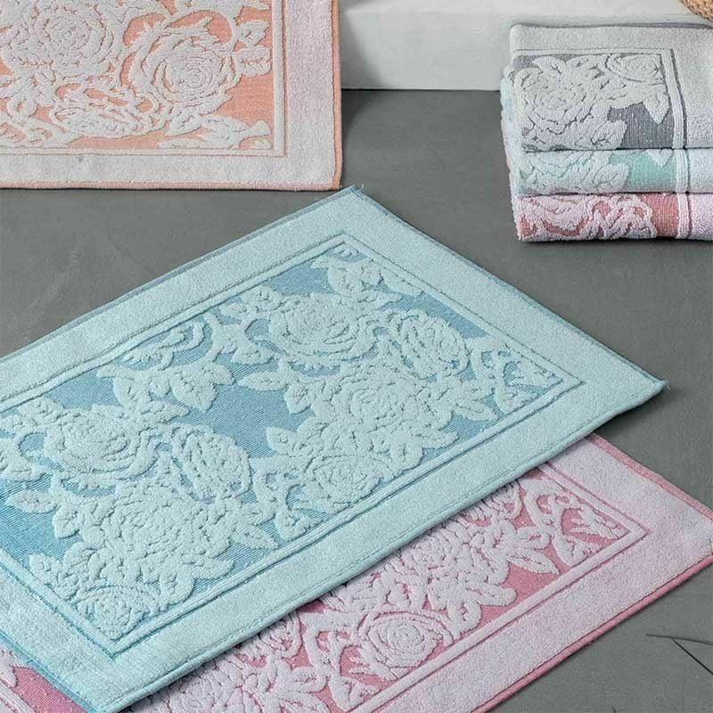 Maxstyle Rose Jakarlı 50X70 Cm Paspas Turkuaz Maxstyle Rose Jakarlı 50X70 Cm Paspas Turkuaz
