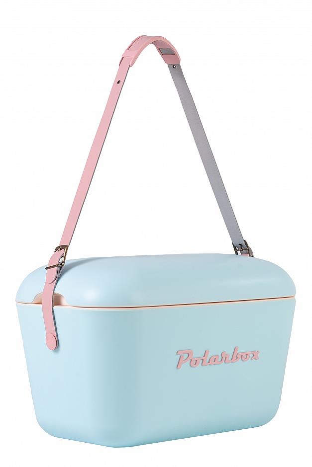 Polarbox Pop Deri Kayışlı Soğuk ve Sıcak Termos Çanta 20L Açık Mavi & Pembe Polarbox Pop Deri Kayışlı Soğuk ve Sıcak Termos Çanta 20L Açık Mavi & Pembe