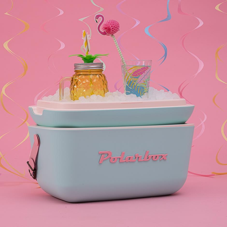Polarbox Pop Deri Kayışlı Soğuk ve Sıcak Termos Çanta 20L Açık Mavi & Pembe Polarbox Pop Deri Kayışlı Soğuk ve Sıcak Termos Çanta 20L Açık Mavi & Pembe