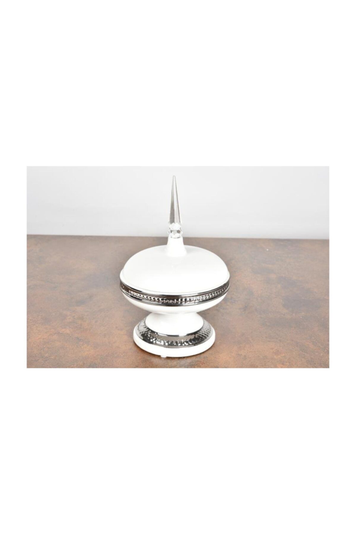 Seta Prowhıte Kristal Kulplu Şekerlik Sılver 20*20*22 Cm Seta Prowhıte Kristal Kulplu Şekerlik Sılver 20*20*22 Cm
