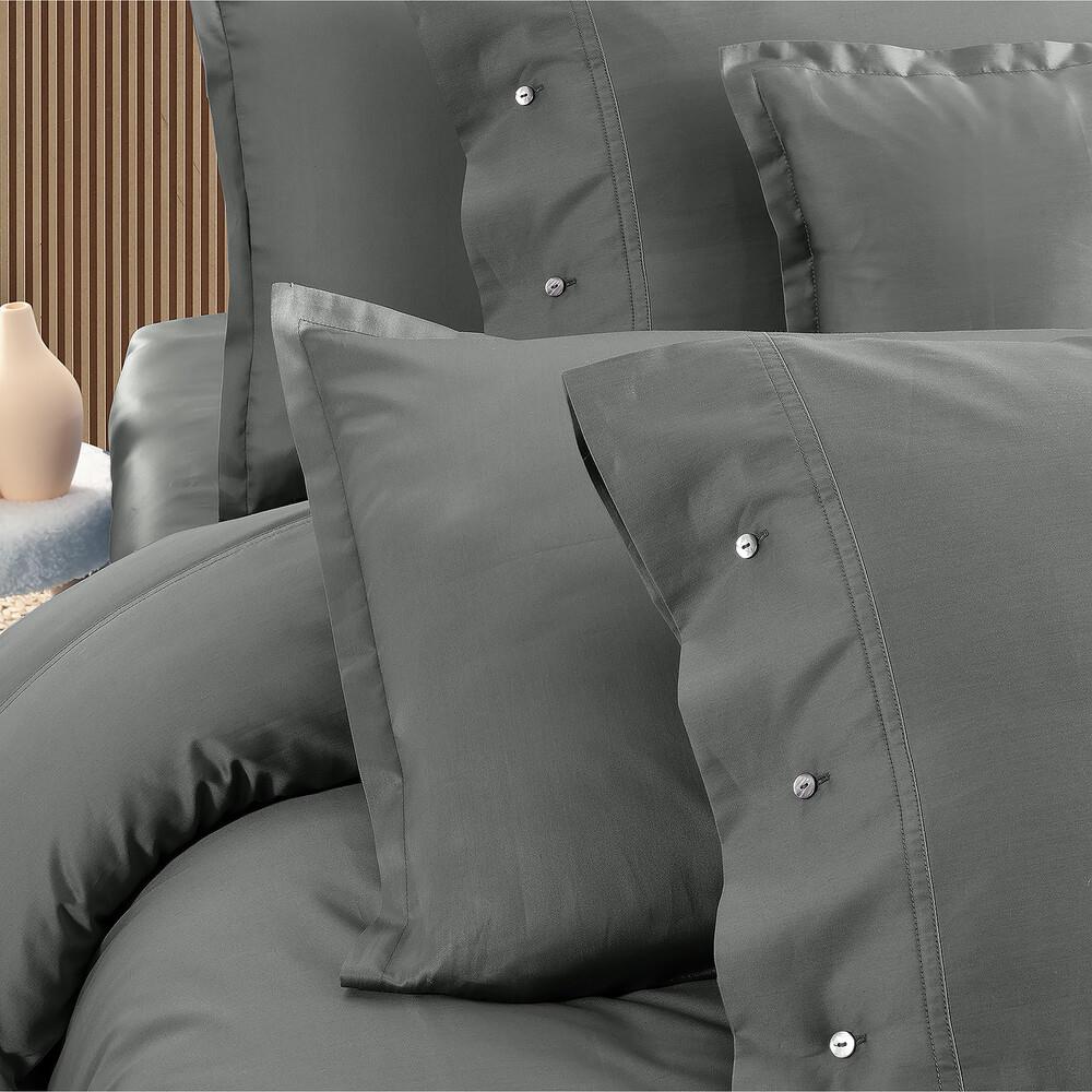 Sarev Monochrome %100 Pamuk Saten Yastık Kılıfı Gray Sarev Monochrome %100 Pamuk Saten Yastık Kılıfı Gray