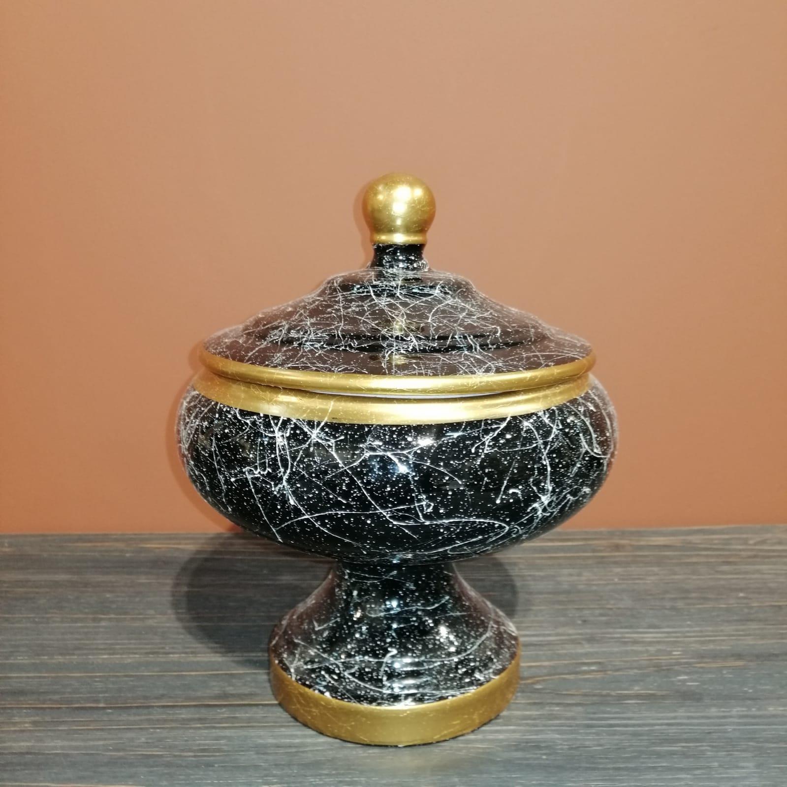 Seta Black Marble Şekerlik 21*26 Cm Seta Black Marble Şekerlik 21*26 Cm