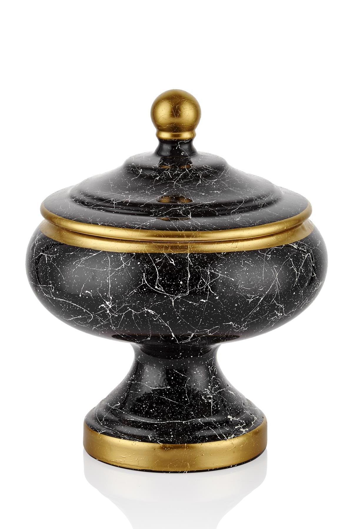 Seta Black Marble Şekerlik 21*26 Cm Seta Black Marble Şekerlik 21*26 Cm