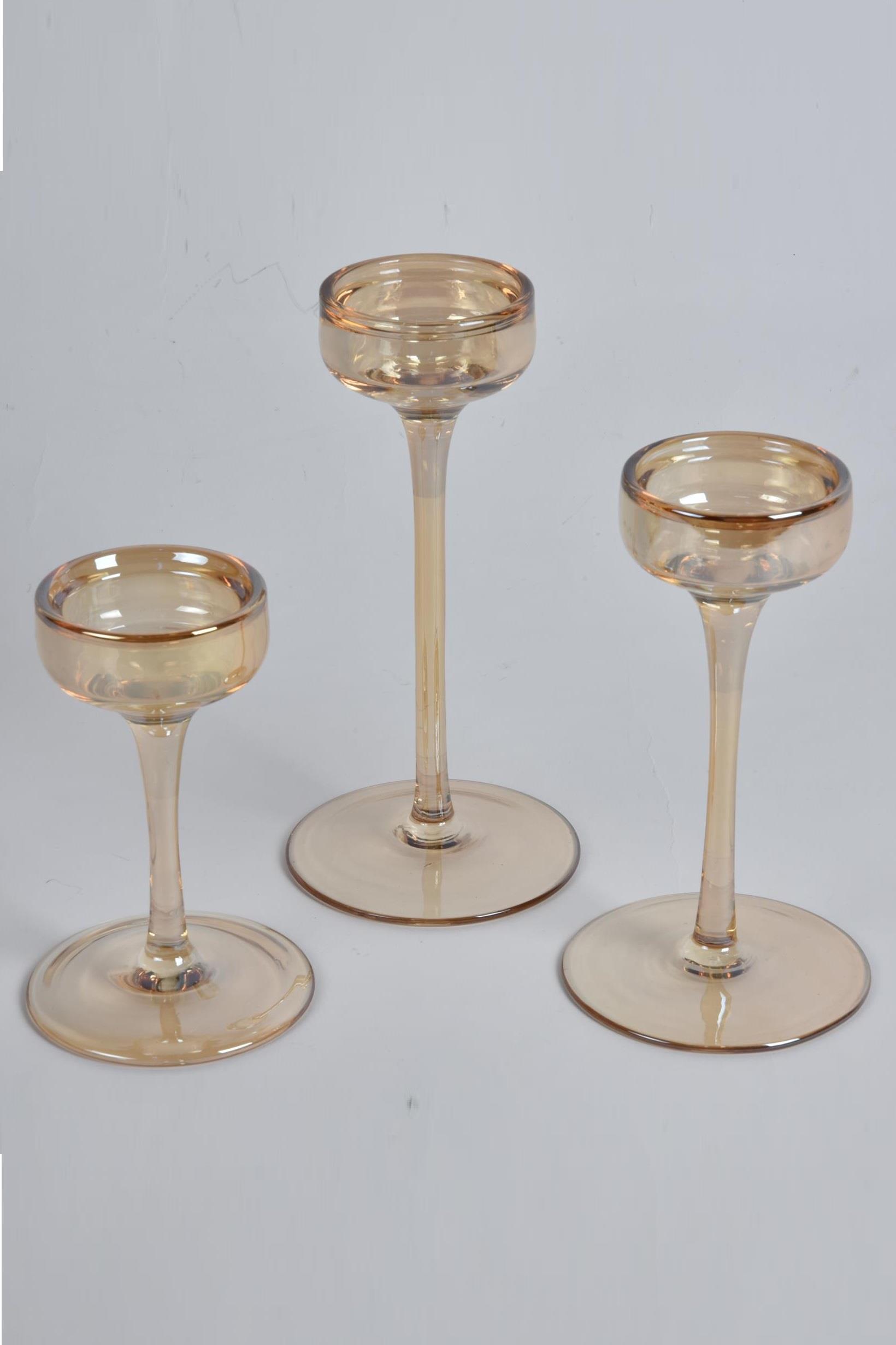Seta Crystal Amber 3Lü Mumluk Set 24*21*17 Cm Seta Crystal Amber 3Lü Mumluk Set 24*21*17 Cm