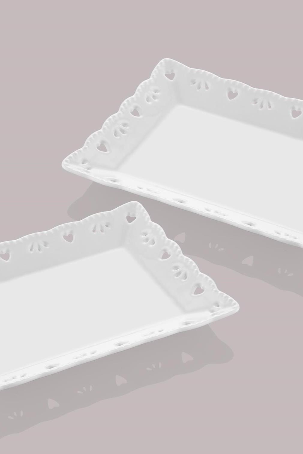 Seta Doıly Kayık Tabak 2 Li S 20X15X2Cm Seta Doıly Kayık Tabak 2 Li S 20X15X2Cm
