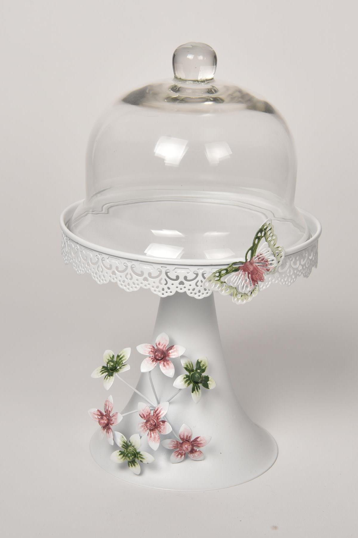 Seta Ferforje Flower Ayaklı Sunum Fanus 15X25 Cm Seta Ferforje Flower Ayaklı Sunum Fanus 15X25 Cm