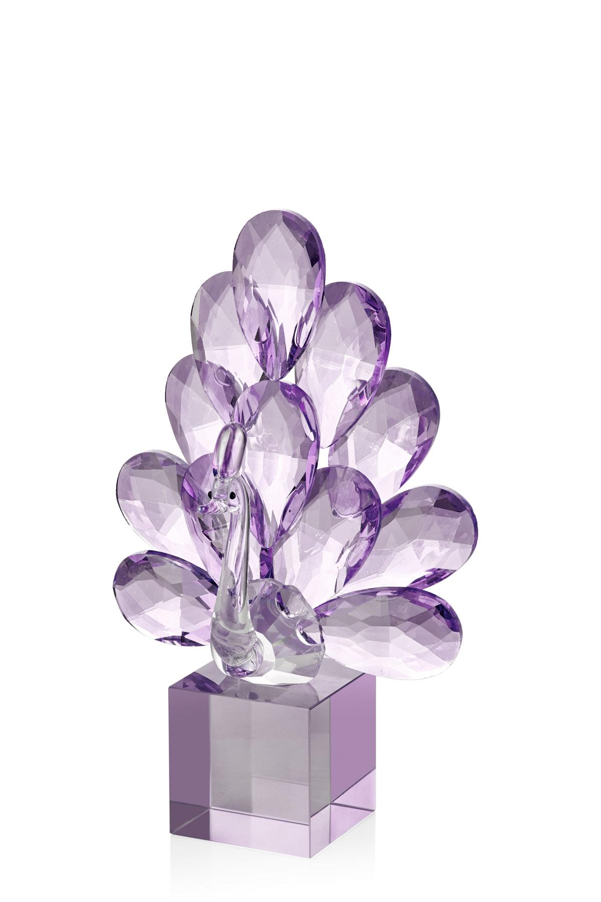Seta Kristal Küp Kaideli Tavus Kuşu Lila 9*12,5*20 Cm Seta Kristal Küp Kaideli Tavus Kuşu Lila 9*12,5*20 Cm