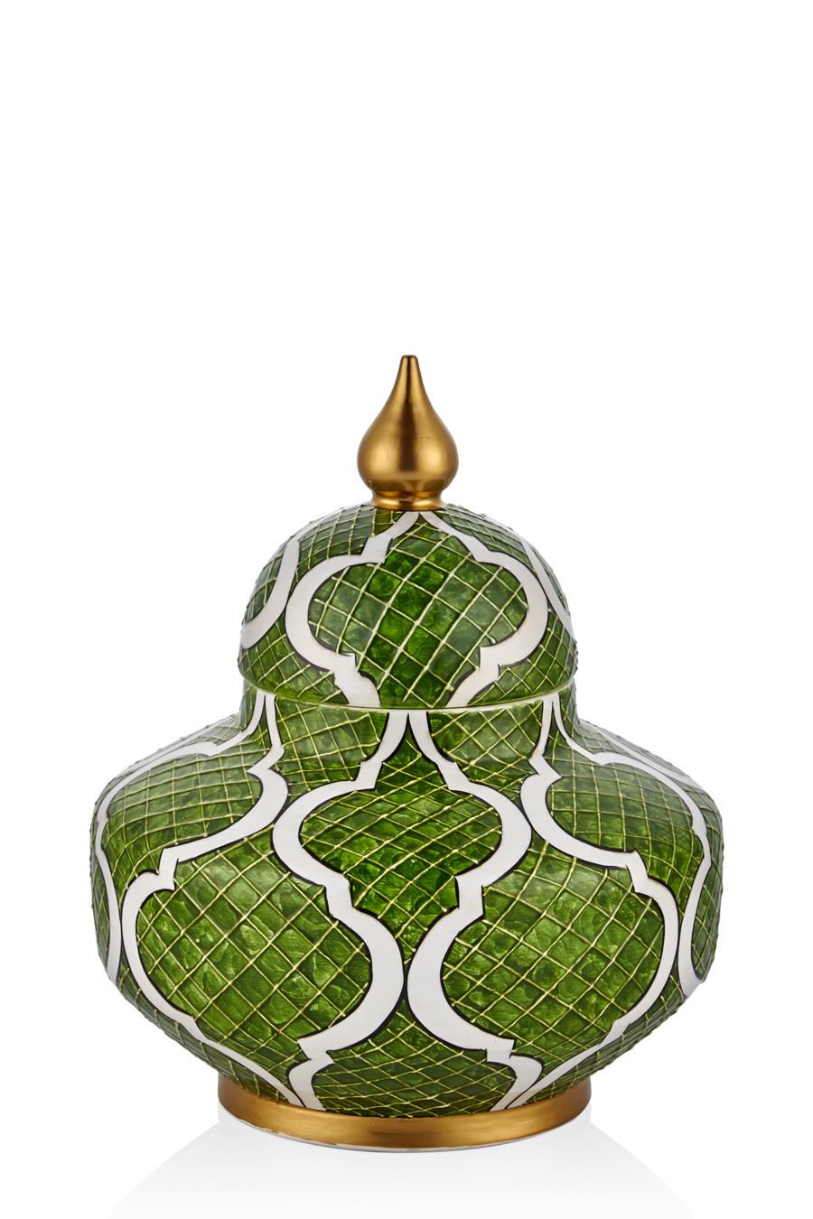 Seta Küp Yılan Desen Yeşil 22*22*28 Cm Seta Küp Yılan Desen Yeşil 22*22*28 Cm