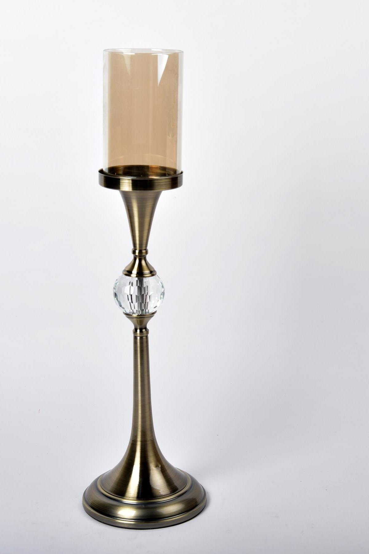 Seta Regina Mumluk İnce Belli Kristal Top Küçük Bronz 50 Cm Seta Regina Mumluk İnce Belli Kristal Top Küçük Bronz 50 Cm