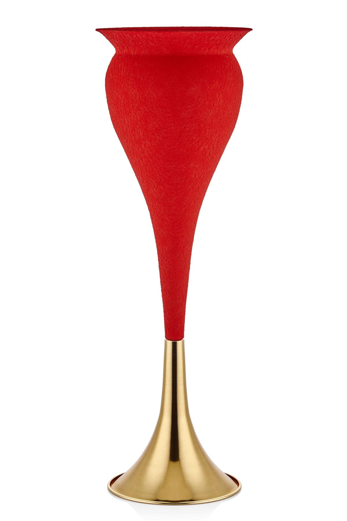 Seta Textured Dark Ayaklı İnce Vazo Kırmızı Gold 72 Cm Seta Textured Dark Ayaklı İnce Vazo Kırmızı Gold 72 Cm