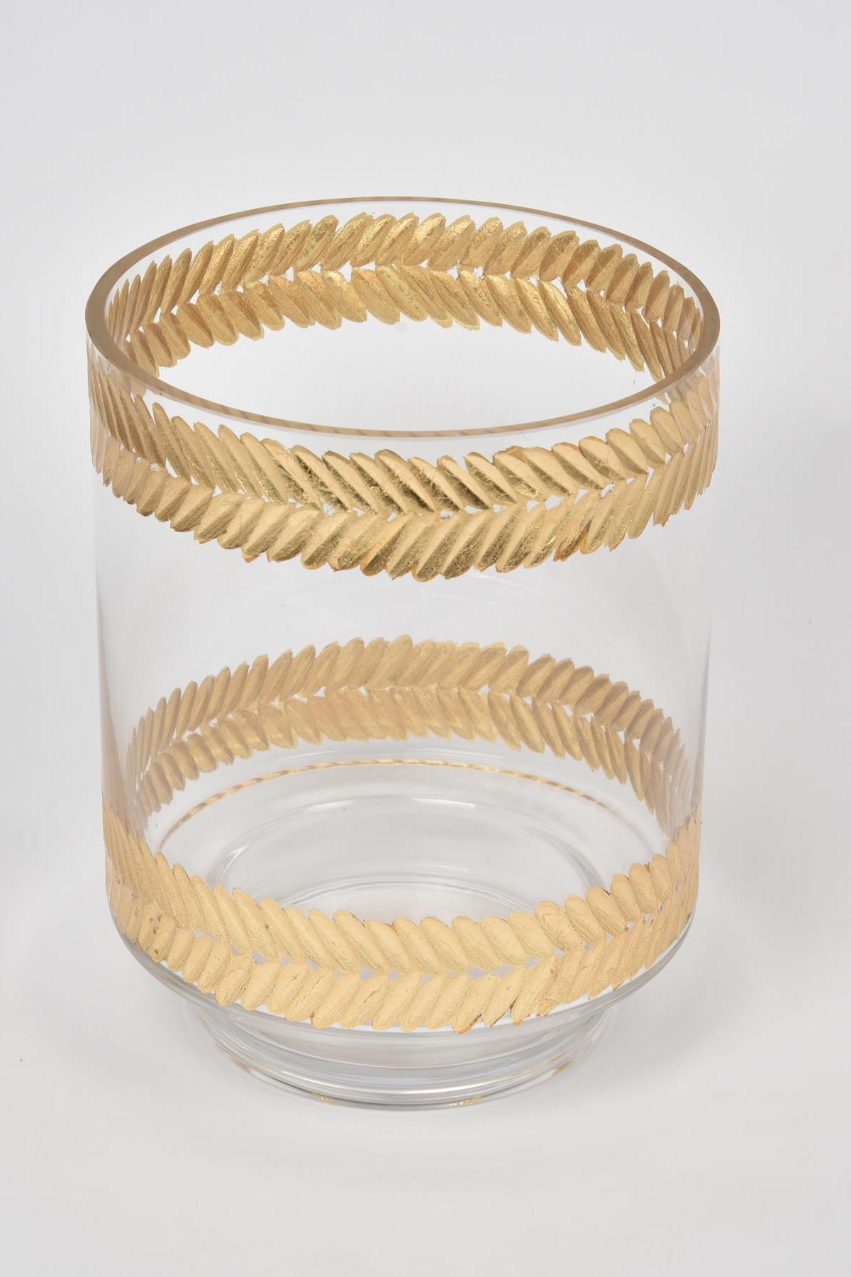 Seta Vetro Caesar Vazo Gold 18*18*23Cm Seta Vetro Caesar Vazo Gold 18*18*23Cm