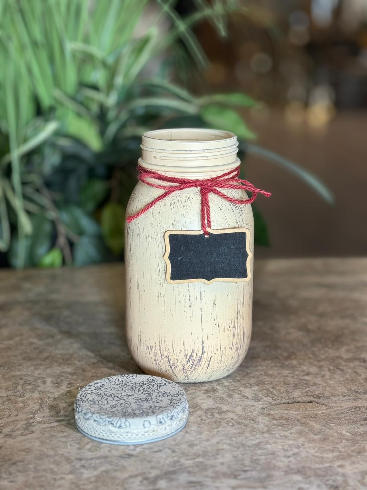 Seta Vintage Kavanoz İsimlik Kumaş Kapak Turuncu18X8 Cm Seta Vintage Kavanoz İsimlik Kumaş Kapak Turuncu18X8 Cm