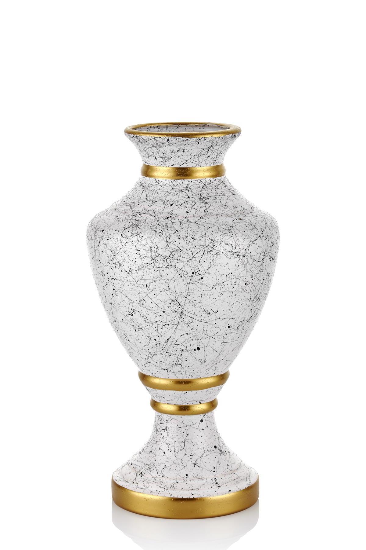 Seta Whıte Marble Vazo 17*33 Cm Seta Whıte Marble Vazo 17*33 Cm