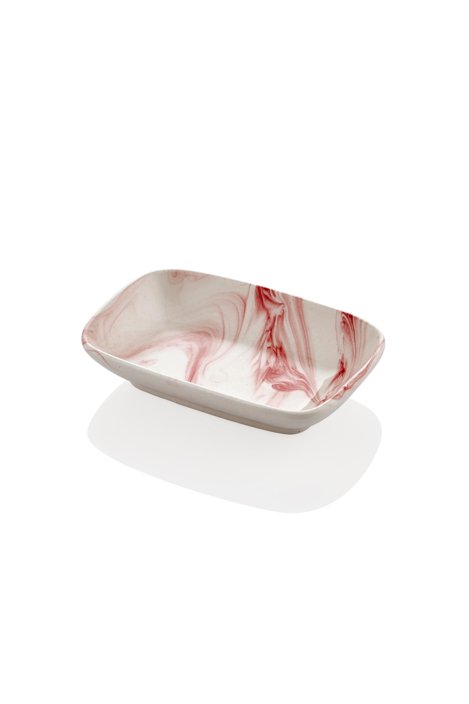 Setabianca Pembe Mermer Görünümlü 4Lü Sunum Tabağı 16*11 Cm Setabianca Pembe Mermer Görünümlü 4Lü Sunum Tabağı 16*11 Cm