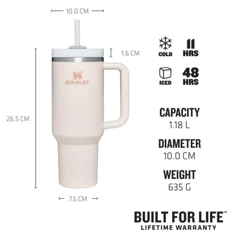 Stanley Quencher Pipetli Termos Bardak 1.18 Lt - Rose Quartz Stanley Quencher Pipetli Termos Bardak 1.18 Lt - Rose Quartz