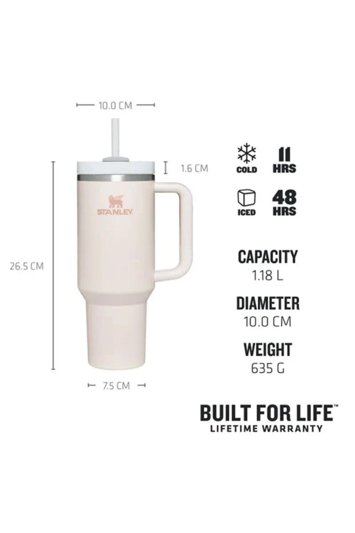 Stanley Quencher Pipetli Termos Bardak 1.18 Lt - Rose Quartz Stanley Quencher Pipetli Termos Bardak 1.18 Lt - Rose Quartz