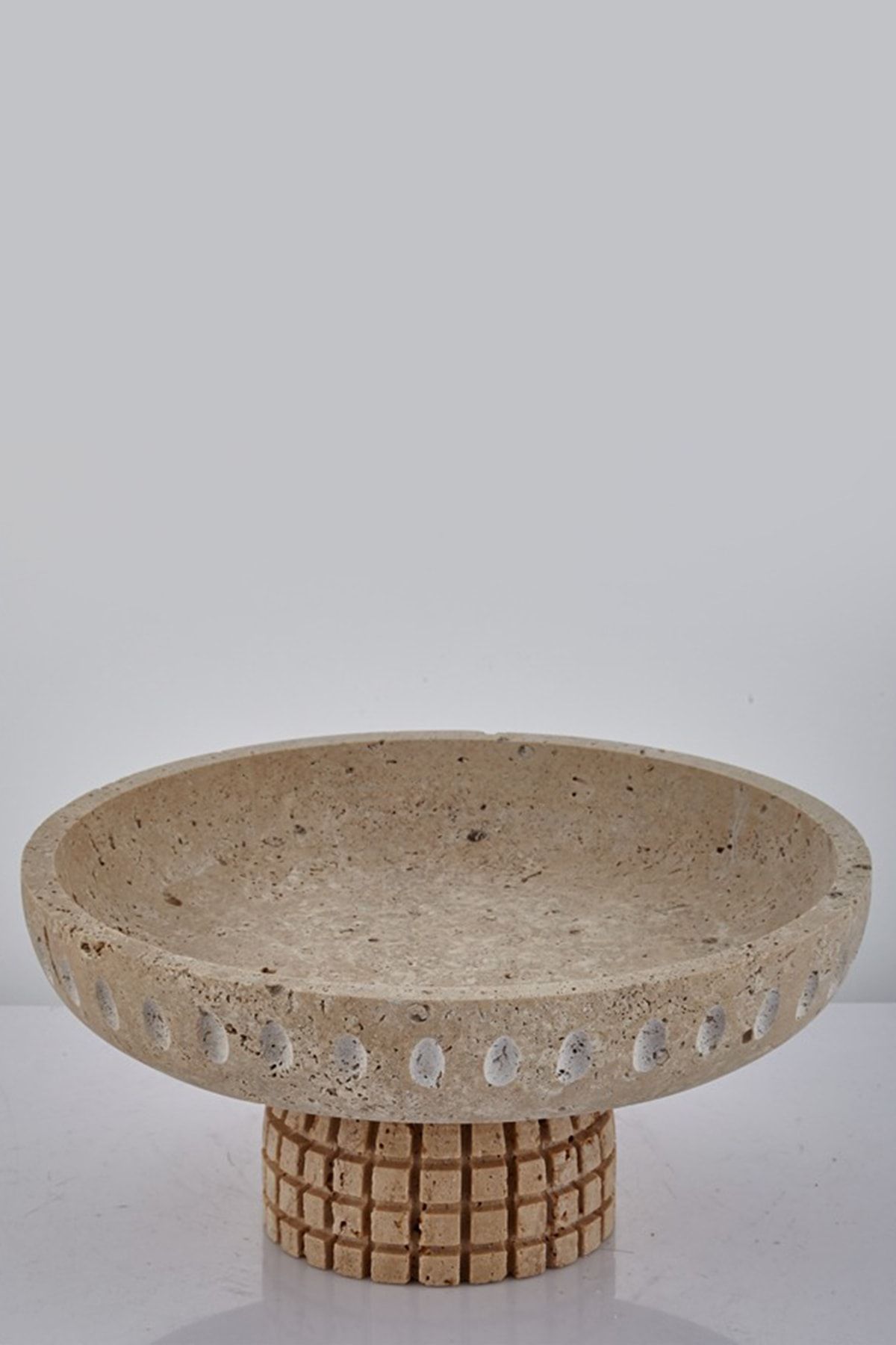 Evza Traverten Ekose Ayaklı Sunum Tabağı Krem 27*27*12 Cm Evza Traverten Ekose Ayaklı Sunum Tabağı Krem 27*27*12 Cm
